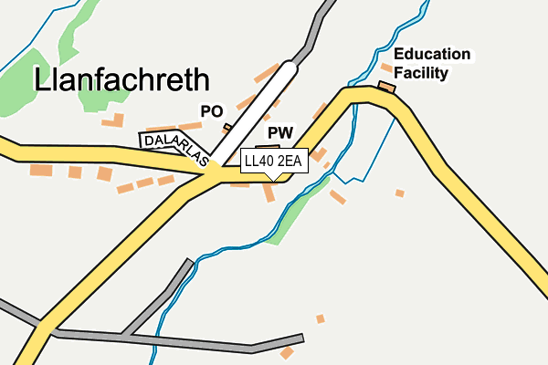 LL40 2EA map - OS OpenMap – Local (Ordnance Survey)