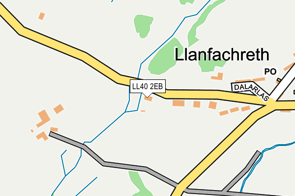 LL40 2EB map - OS OpenMap – Local (Ordnance Survey)