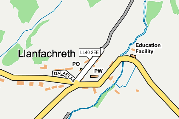 LL40 2EE map - OS OpenMap – Local (Ordnance Survey)