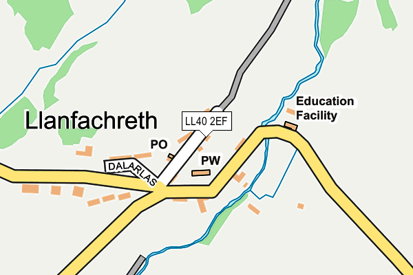 LL40 2EF map - OS OpenMap – Local (Ordnance Survey)