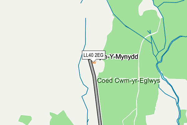 LL40 2EG map - OS OpenMap – Local (Ordnance Survey)