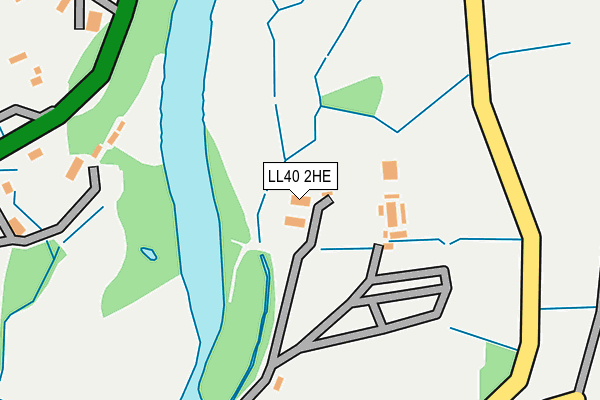 LL40 2HE map - OS OpenMap – Local (Ordnance Survey)