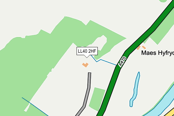 LL40 2HF map - OS OpenMap – Local (Ordnance Survey)