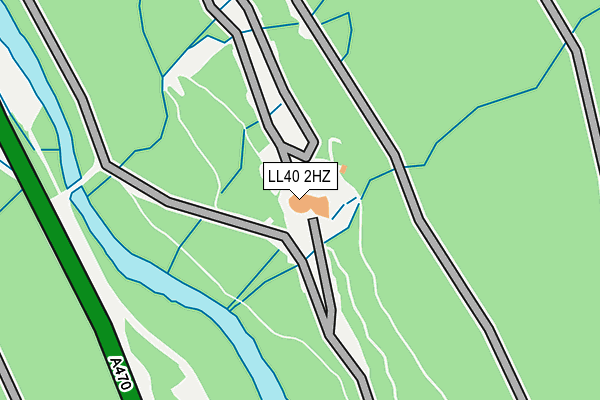 LL40 2HZ map - OS OpenMap – Local (Ordnance Survey)
