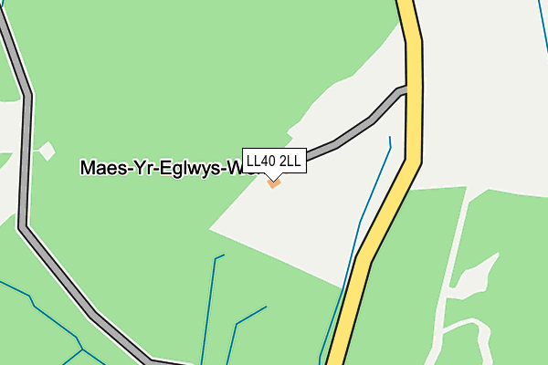 LL40 2LL map - OS OpenMap – Local (Ordnance Survey)