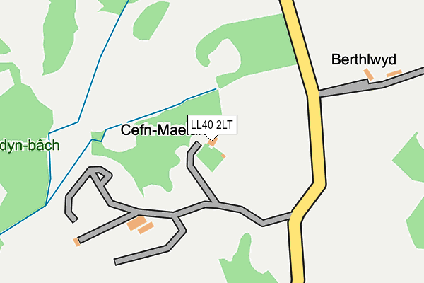 LL40 2LT map - OS OpenMap – Local (Ordnance Survey)