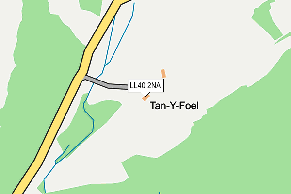 LL40 2NA map - OS OpenMap – Local (Ordnance Survey)