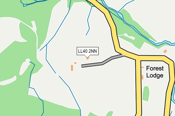 LL40 2NN map - OS OpenMap – Local (Ordnance Survey)