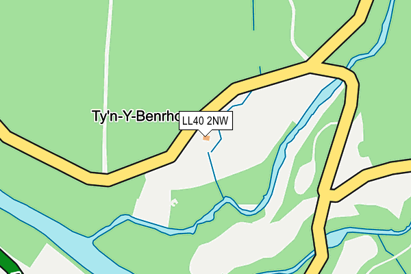 LL40 2NW map - OS OpenMap – Local (Ordnance Survey)