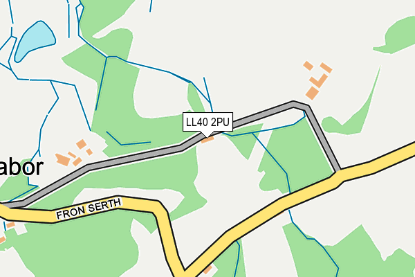 LL40 2PU map - OS OpenMap – Local (Ordnance Survey)