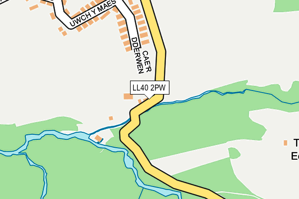 LL40 2PW map - OS OpenMap – Local (Ordnance Survey)