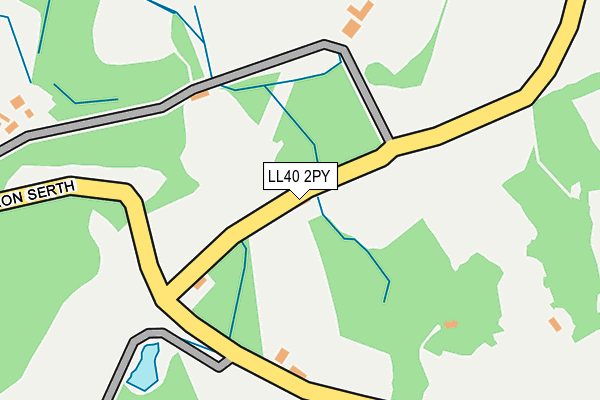 LL40 2PY map - OS OpenMap – Local (Ordnance Survey)