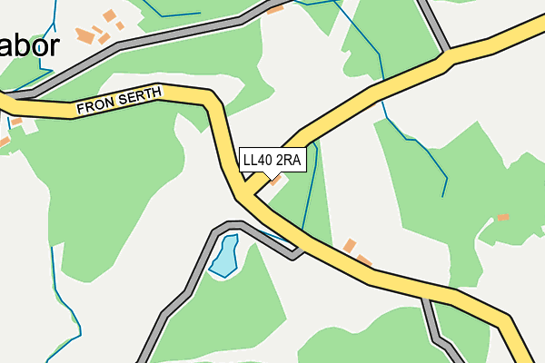 LL40 2RA map - OS OpenMap – Local (Ordnance Survey)