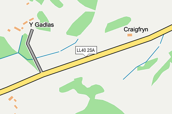 LL40 2SA map - OS OpenMap – Local (Ordnance Survey)