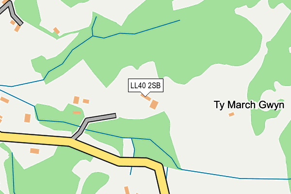 LL40 2SB map - OS OpenMap – Local (Ordnance Survey)