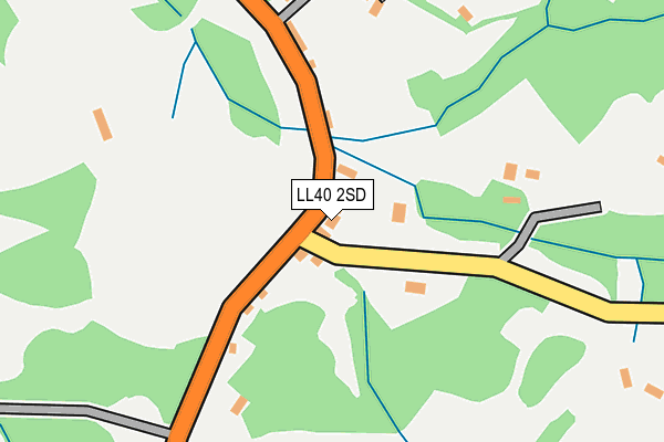 LL40 2SD map - OS OpenMap – Local (Ordnance Survey)