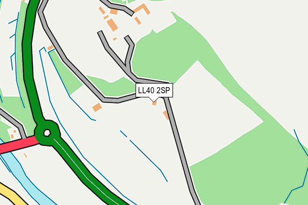 LL40 2SP map - OS OpenMap – Local (Ordnance Survey)