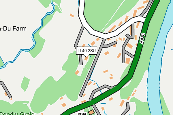 LL40 2SU map - OS OpenMap – Local (Ordnance Survey)