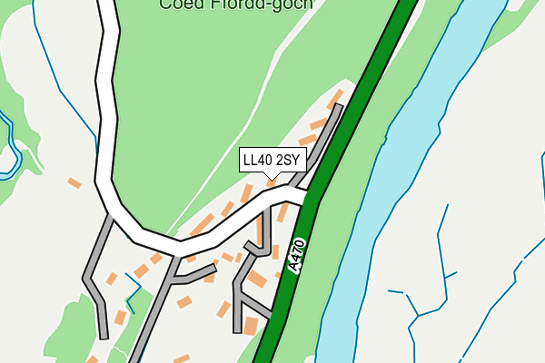 LL40 2SY map - OS OpenMap – Local (Ordnance Survey)