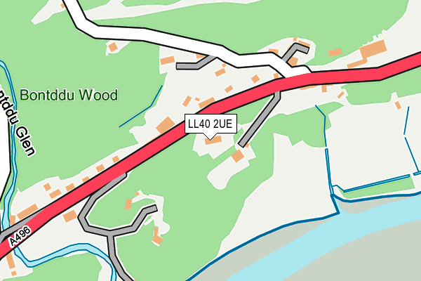 LL40 2UE map - OS OpenMap – Local (Ordnance Survey)