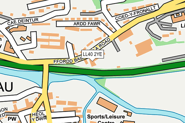 LL40 2YE map - OS OpenMap – Local (Ordnance Survey)