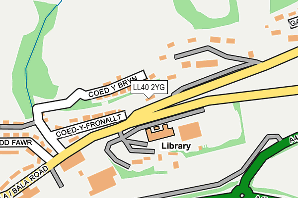 LL40 2YG map - OS OpenMap – Local (Ordnance Survey)