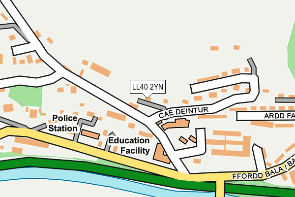 LL40 2YN map - OS OpenMap – Local (Ordnance Survey)