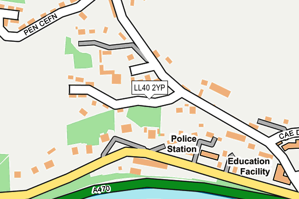 LL40 2YP map - OS OpenMap – Local (Ordnance Survey)