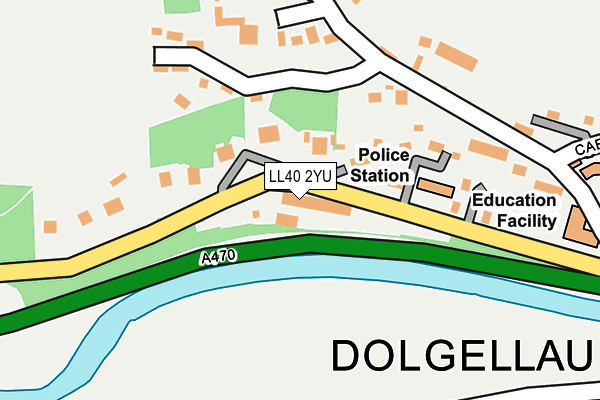 LL40 2YU map - OS OpenMap – Local (Ordnance Survey)