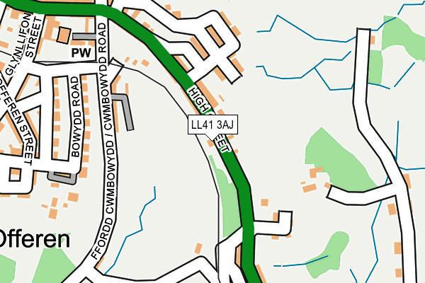 LL41 3AJ map - OS OpenMap – Local (Ordnance Survey)