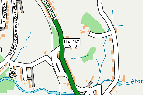 LL41 3AZ map - OS OpenMap – Local (Ordnance Survey)