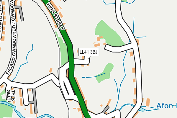 LL41 3BJ map - OS OpenMap – Local (Ordnance Survey)