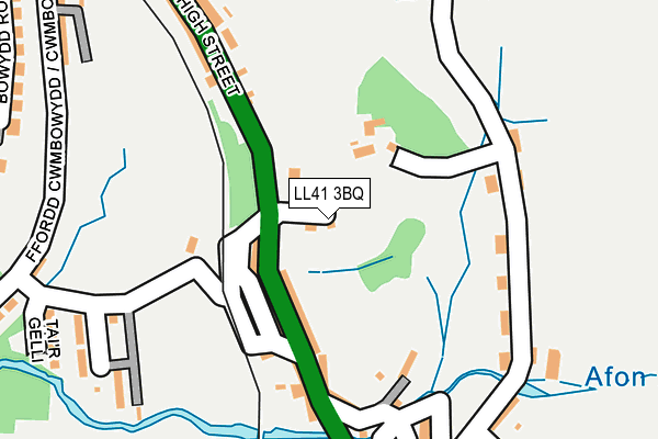LL41 3BQ map - OS OpenMap – Local (Ordnance Survey)