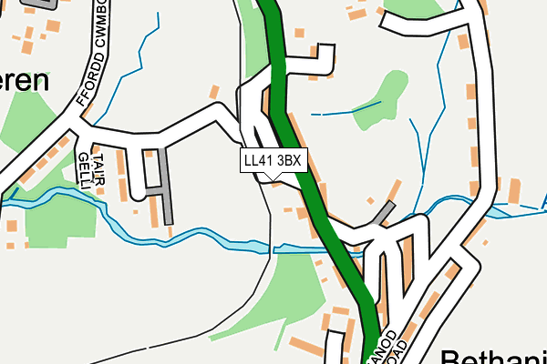 LL41 3BX map - OS OpenMap – Local (Ordnance Survey)