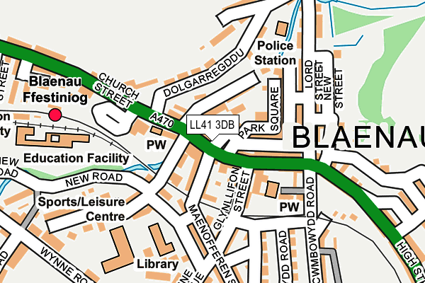 LL41 3DB map - OS OpenMap – Local (Ordnance Survey)