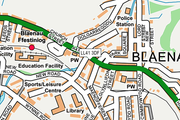 LL41 3DF map - OS OpenMap – Local (Ordnance Survey)