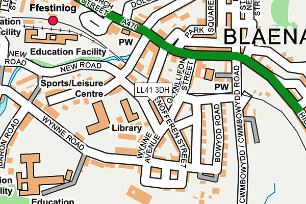 LL41 3DH map - OS OpenMap – Local (Ordnance Survey)