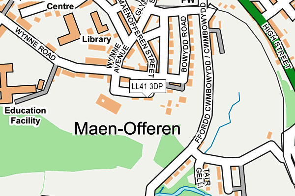 LL41 3DP map - OS OpenMap – Local (Ordnance Survey)