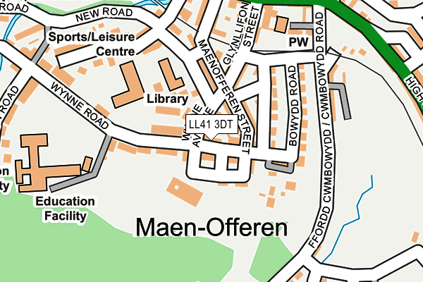 LL41 3DT map - OS OpenMap – Local (Ordnance Survey)