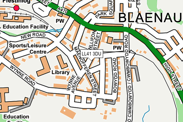 LL41 3DU map - OS OpenMap – Local (Ordnance Survey)