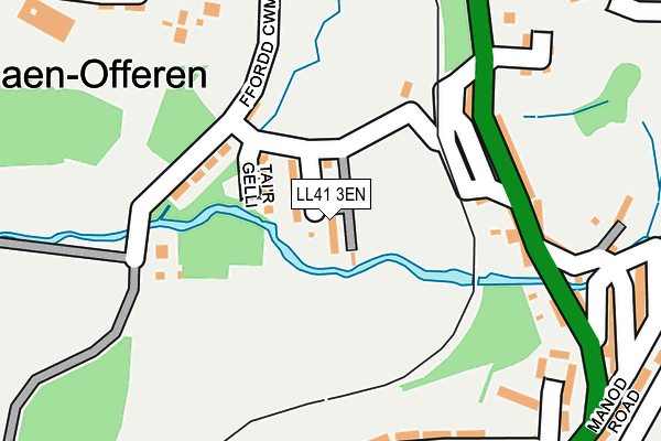 LL41 3EN map - OS OpenMap – Local (Ordnance Survey)
