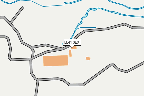 LL41 3EX map - OS OpenMap – Local (Ordnance Survey)