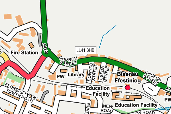 LL41 3HB map - OS OpenMap – Local (Ordnance Survey)