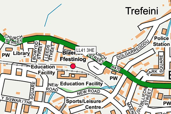 LL41 3HE map - OS OpenMap – Local (Ordnance Survey)