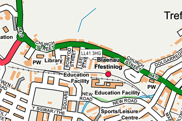 LL41 3HG map - OS OpenMap – Local (Ordnance Survey)