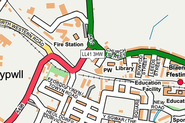 LL41 3HW map - OS OpenMap – Local (Ordnance Survey)