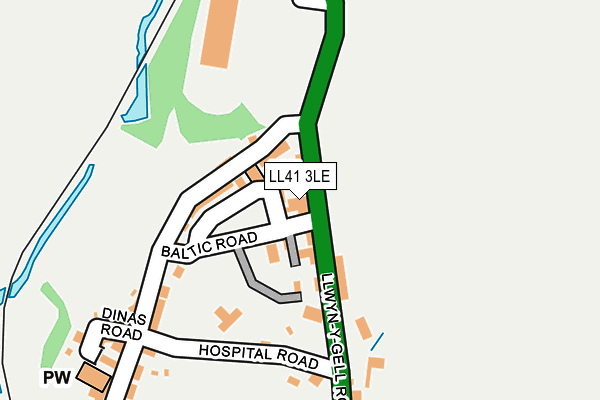 LL41 3LE map - OS OpenMap – Local (Ordnance Survey)