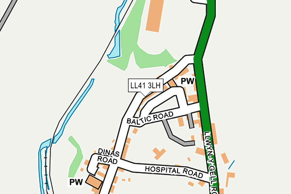 LL41 3LH map - OS OpenMap – Local (Ordnance Survey)