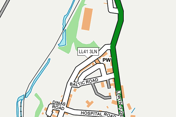 LL41 3LN map - OS OpenMap – Local (Ordnance Survey)