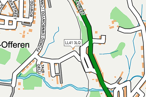 LL41 3LQ map - OS OpenMap – Local (Ordnance Survey)